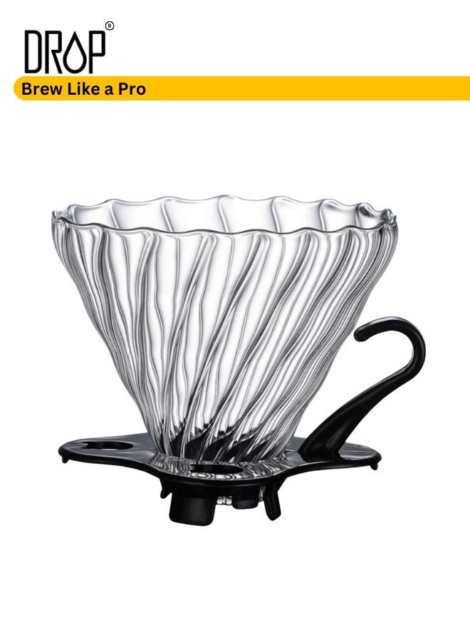 Drop - V60 drip coffee maker set It consists of a scale barista's kit glass server drip jug coffee filter coffee grinder drip funnel - Image 1