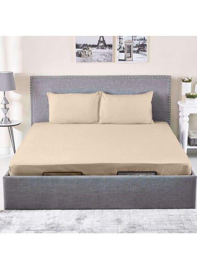 Home Box Ballina Solid Cotton King Fitted Sheet 200 x 33 x 180 cm  - Image 1