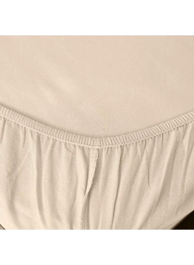 Home Box Ballina Solid Cotton King Fitted Sheet 200 x 33 x 180 cm