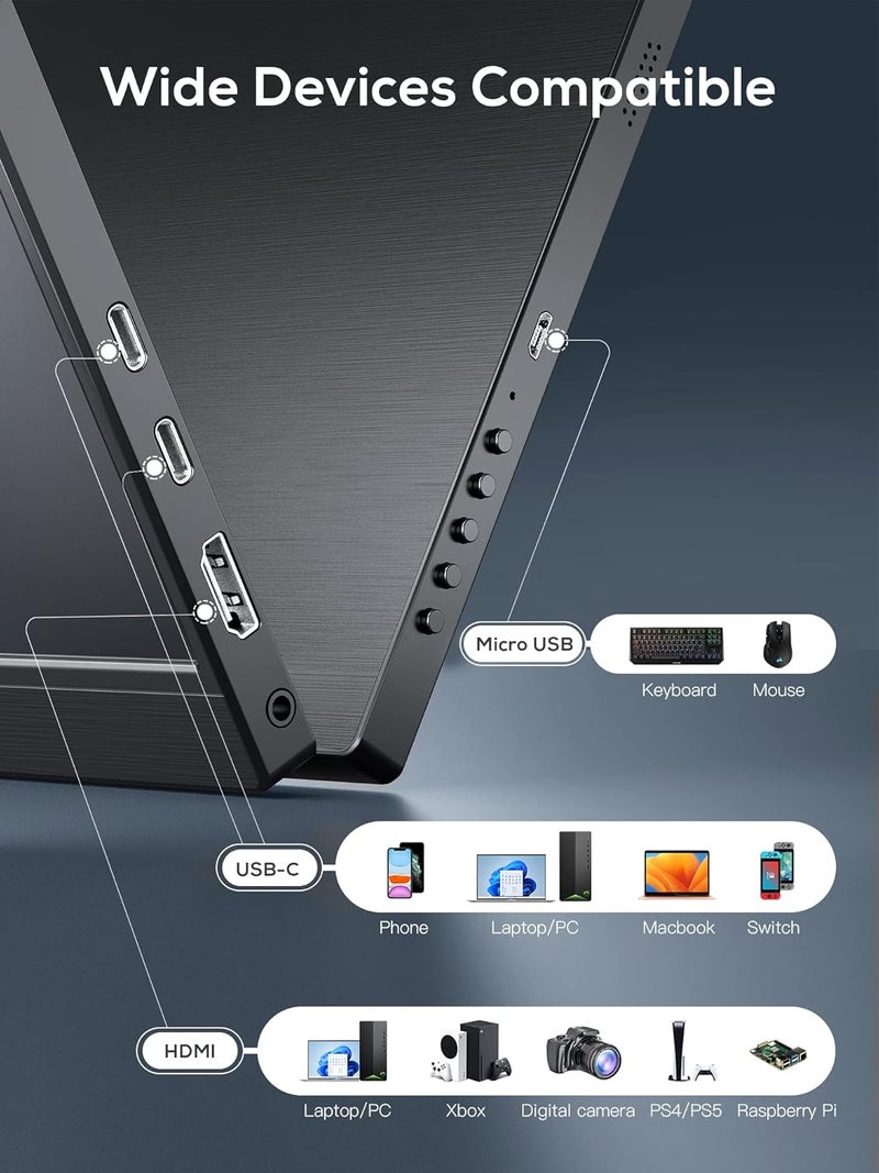 MAGICRAVEN 16.0" 1200P 60Hz Portable Dual Monitor, Slim Lightweight USB C HDMI Computer Display for Gaming, Travel, PC, Phone, PS5/4, Xbox, Switch - Image 4
