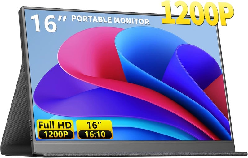 MAGICRAVEN 16.0" 1200P 60Hz Portable Dual Monitor, Slim Lightweight USB C HDMI Computer Display for Gaming, Travel, PC, Phone, PS5/4, Xbox, Switch - Image 1