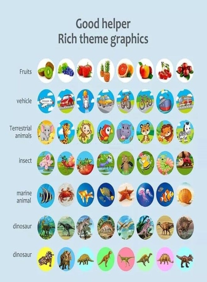 LittleLovik Mini Projector Flashlight, 6 Slide Discs in Animal, Statistics, Alphabet, Vegetable & Plus-Minus Patterns, 48 Colorful Images - Interactive Story Telling Toy for Learning (Pack of 1). - Image 2