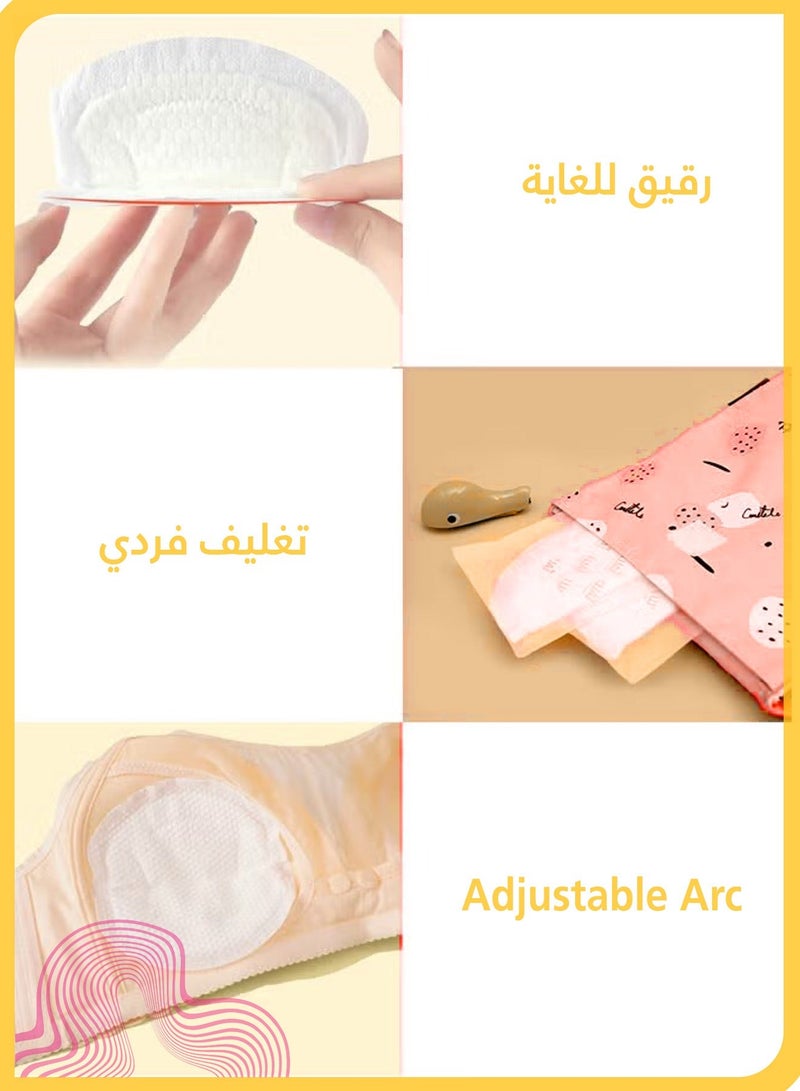 WAI 100 Pcs Breast Pads, Nursing Pads, Nursing Nipple Pads, Stay Dry Disposable Nursing Breast Pads, Nipple covers, Ultra-Thin Breathable & Instant Absorbent, 3D Contoured Fit for Leakproof Protection, Essential for Breastfeeding Moms (Individually Wrapped) - Image 3