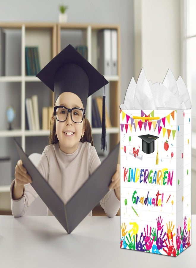 JUESMOS Kindergarten Graduation Gift Bag with Tissue Papers Handles 13'' Kindergarten Graduation Decorations Gifts Bags for Kids Large Congratulations Class of 2026 Kids Graduations Wrapping Paper Bag - Image 5