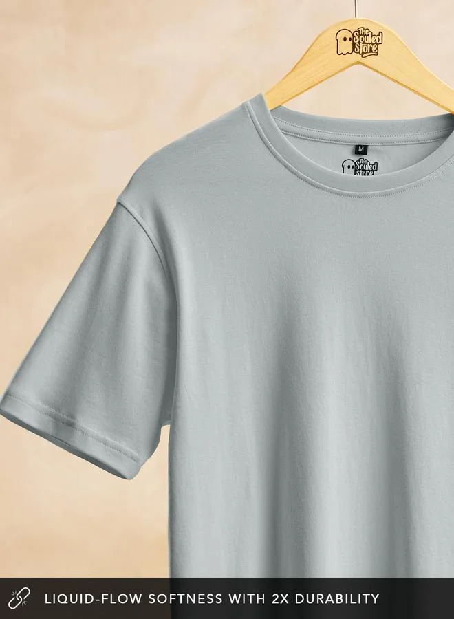 The Souled Store  Men Solid Supima Cotton Round Neck T-Shirt for Men | Best Price UAE