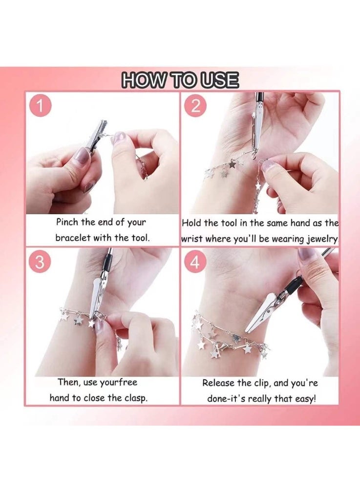 zoba Two pieces of smart accessory tool for closing chains and bracelets without assistance - elegant and lightweight design - multiple luxurious colors (rose gold, gold, silver) - Image 5