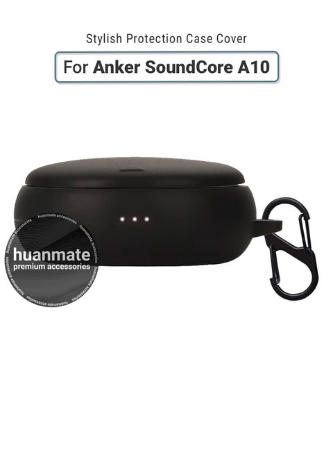 Anker SoundCore A10 Silicone Case Cover - Black - Made with Soft Silicone, Lightweight & Durable - Stylish Design, Accurate Cut-outs, Easy Installation & Removal