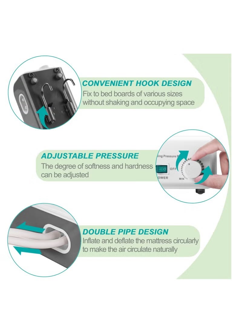 XiuWoo Smart Alternating Pressure Mattress - Clinical Grade Anti-Decubitus System with Automatic Pump, Dual-Use for Medical Facilities & Home Care - Image 5