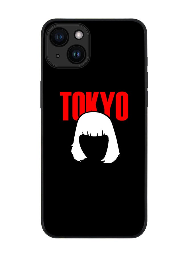 Stylizedd Cover for iPhone 15 Plus Case Rugged Black Slim fit Soft Flexible Anti Drop TPU Gel Thin Protective Phone Cases - Tokyo - Image 1