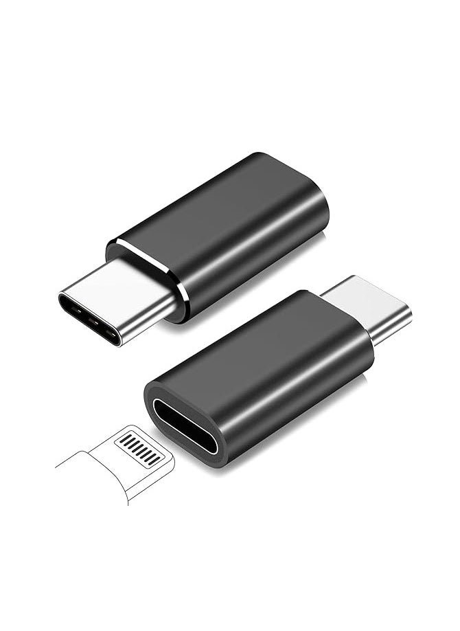 Generic Lightning Female to USB C Male Adapter for Huawei, Xiaomi,Oppo, Vivo,Samsung Galaxy,Google Pixel Charging,Type C Charger Connector Cable (Black)  - Image 1