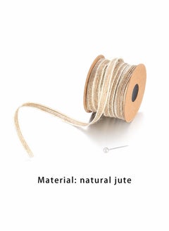 Excefore Jute Hessian Ribbon, Natural Burlap Ribbon Bundle, Jute Ribbon for DIY Crafts Gift Packaging Wedding Decoration 4 Rolls  - Image 3