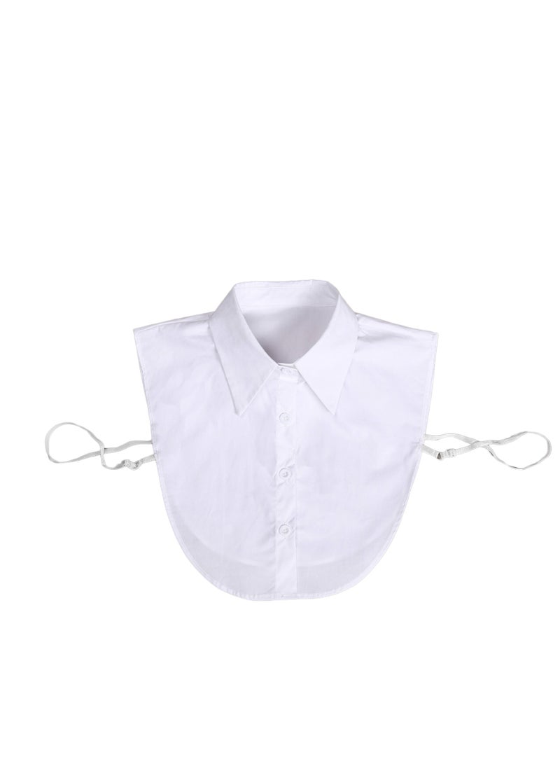 Fake Collar Detachable Collar Blouse Half Shirts Faux False Collar for Women and Girls（White）  - Image 1