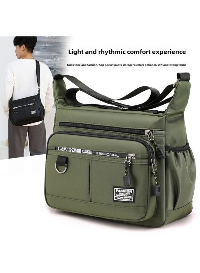 Large Capacity Men's Shoulder Bag Waterproof Wear-resistant Backpack Multi-pocket Business Bag Business Casual Men's Crossbody Bag-Colors:Grey [large Capacity Waterproof Wear-resistant]] - Image 2