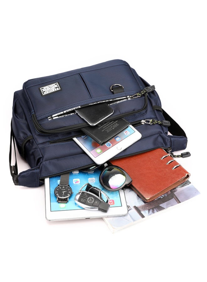 Large Capacity Men's Shoulder Bag Waterproof Wear-resistant Backpack Multi-pocket Business Bag Business Casual Men's Crossbody Bag-Colors:Grey [large Capacity Waterproof Wear-resistant]] - Image 3