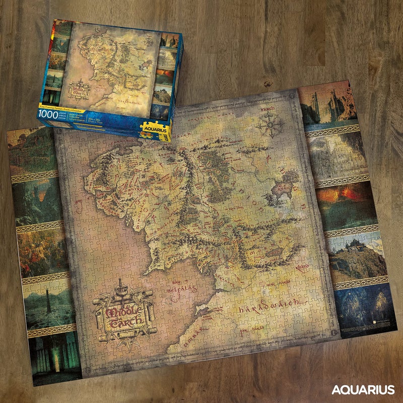AQUARIUS Lord of The Rings Map Puzzle (1000 Piece Jigsaw Puzzle) - Glare Free - Precision Fit - Officially Licensed Lord of The Rings Merchandise & Collectibles - 20 x 28 in - Image 3