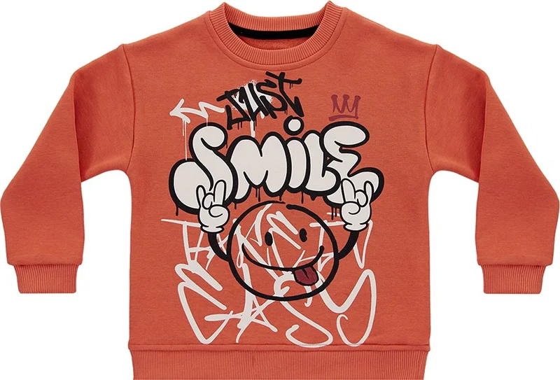 Denokids Just Smile Boys Brick Tracksuit