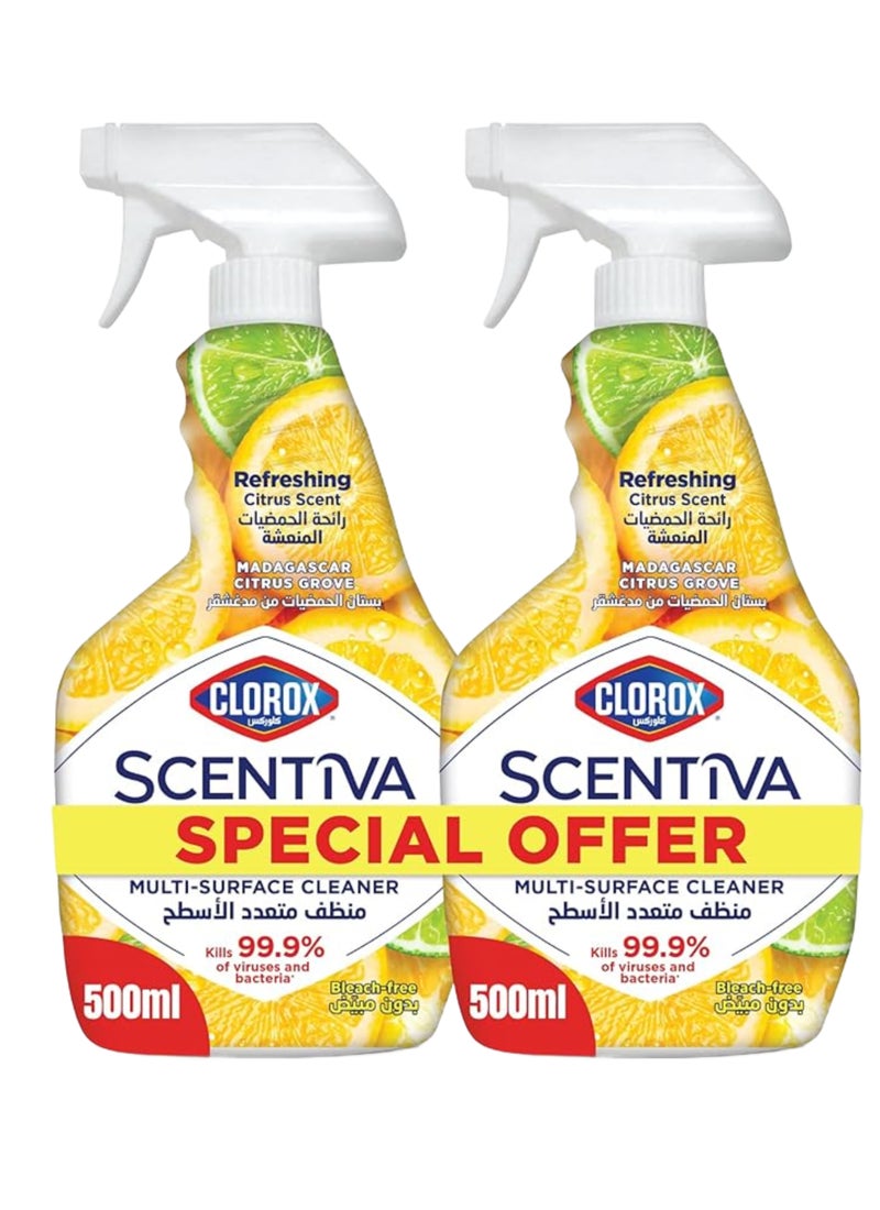 Clorox Multi Surface Cleaner Citrus Scent 2 x 500ml - Image 1