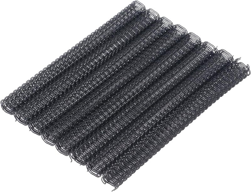 Multi-style matching design 100PCS Double Loop Wire Binding Spines, 9/16 Inch 3:1 Pitch Binding Wire with 34 Loops, 120 Sheet Capacity A4 Spiral Binding Coil for Student and Coworker Document (Black) Trendy natural tone options - Image 1