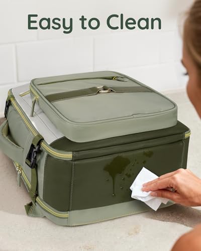 Taygeer Underseat Personal Item Backpack for Airlines, Dirt-resistant TSA Approved Frontier Airlines Personal Item Bag with 2 Packing Cubes, 35L Travel Carry on Backpack for Airplanes women, Green - Image 4