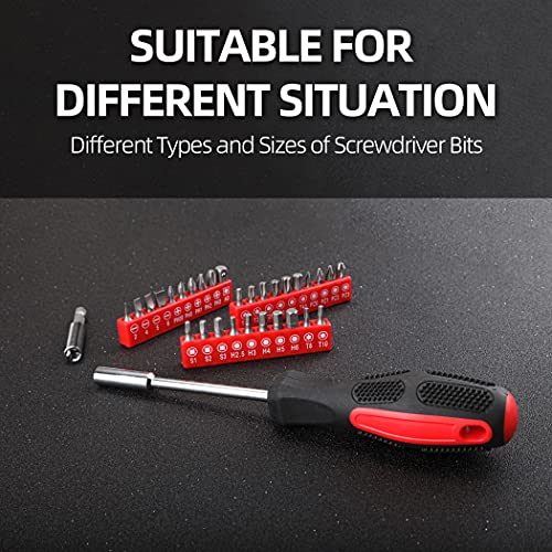 CARTMAN Home Tool Set Kit, Basic Household Hand Tools with Storage Case Dark Red - Image 5