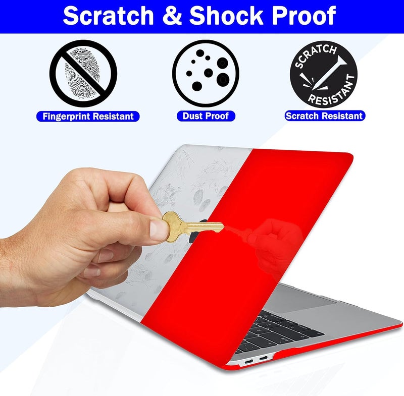 GVTECH Case for MacBook Air 15 inch, 2026 2025 2024 2023 M5 A3448 M4 A3241 M3 A3114 M2 A2941 Chip with Liquid Retina Display, Plastic Hard Shell, Keyboard Cover, Screen Protector, Matte Red - Image 3