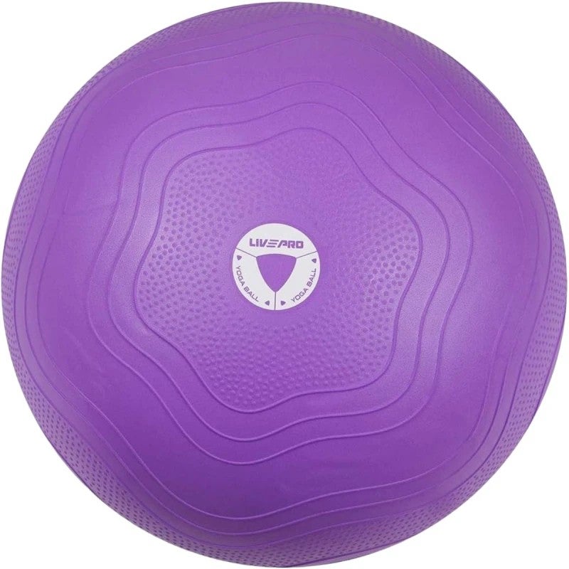 كرة تمارين مقاومة للانفجار LiveUp Anti Burst Core Fit Exercise Ball 55CM-VT - بنفسجي، مقاس 55 cm