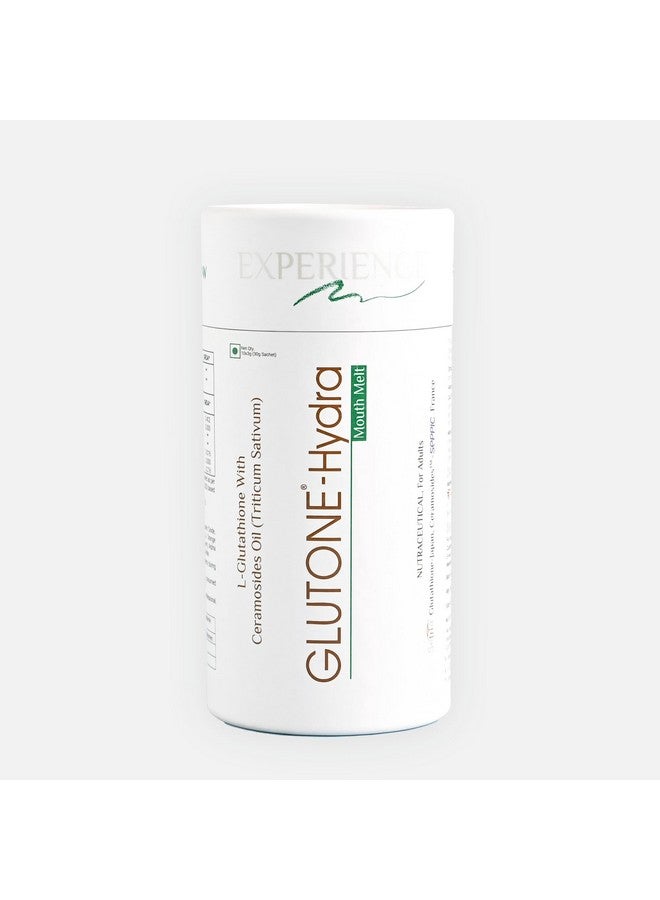 GLUTONE Glutone-Hydra Mouth Melt | Setria Glutathione with Ceramosides Mouth Melts for Dry Skin | Glowing Hydrated Skin | Pack of 10 Sachets - Image 1