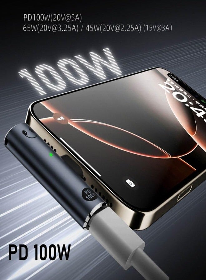 CY محول صوت CY USB-C نوع-C إلى 3.5mm DAC AUX موسيقى 16bit 48kHz و 100W محول طاقة PD للكمبيوتر المحمول والتابلت والهاتف - Image 3