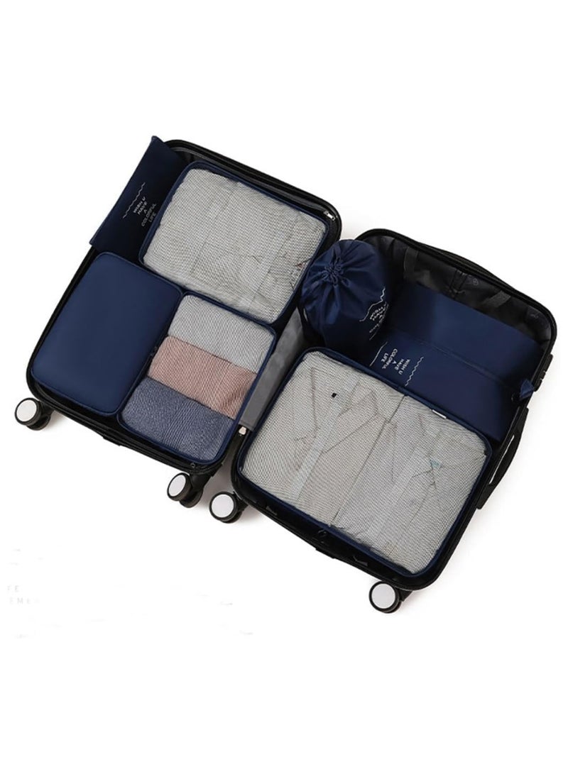 GOGO 7-Piece Set Packing Cubes for Suitcases – Lightweight Luggage Packing Organizers with Mesh Bags, Drawstring Bag, Shoe and Bra Bag, and Flat Pocket – Travel Essentials and Accessories - Image 2