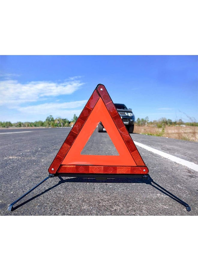 Generic Warning Triangle Reflective Safety Emergency Triangle Tripod Foldable Road Warning Roadside Hazard Alert Signs  - Image 5