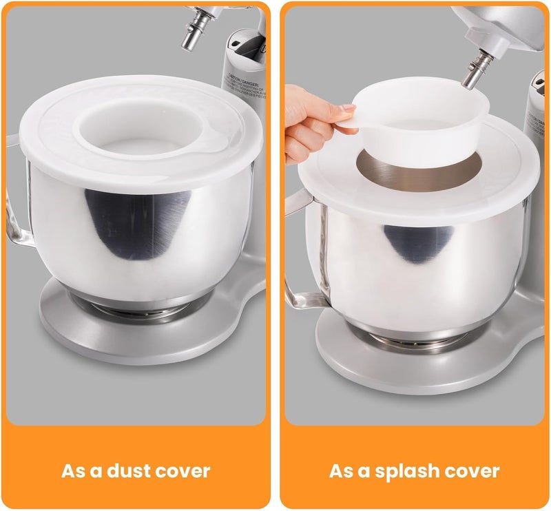 Azonee Mixer Bowl Cover for KitchenAid 4.5-5 Quart Tilt-Head Stand Mixers, Splatter Guard Lid to Prevent Spills and Mess, Mixing Bowl Cover for Cuisinart Stand Mixers (Pack of 1) - Image 5