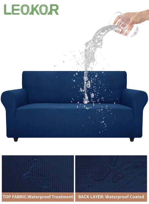 Waterproof Sofa Slipcover 3 Seater Sofa with Elastic Bottom Pets Protector Furniture Covers Soft Four Seasons Universal Couch Covers Washable