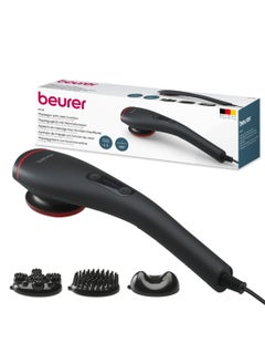 Beurer MG 24 - Vibration Massager – Soothing Heat, 2 Programs | 2 Intensity Levels | 3 Attachments for Full-Body Relaxation | Black  - Image 1