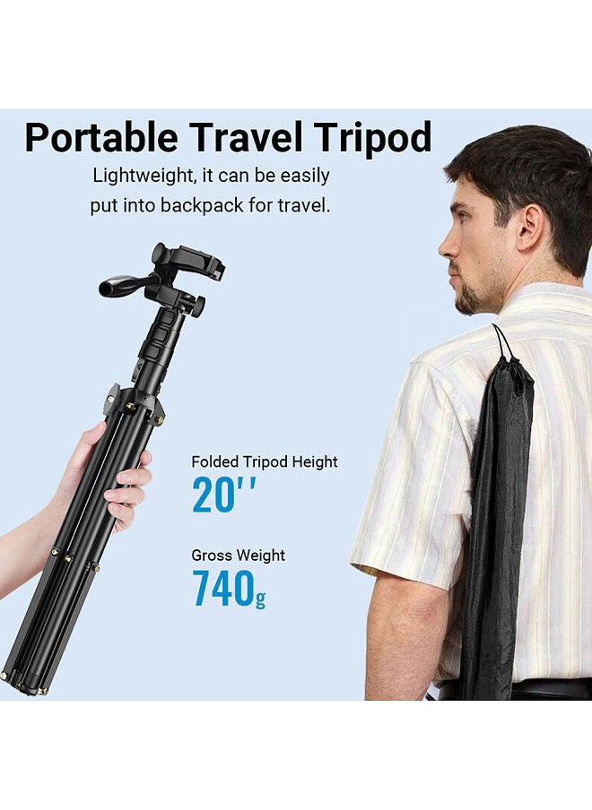 APEXEL - APEXEL 180cm/70in Selfie Stick Tripod Stand Aluminum Alloy with Remote Shutter Replacement for iPhone GoPro Smartphone Camera Vlog Selfie Group Photo Taking Live Streaming Video Recording - Image 1