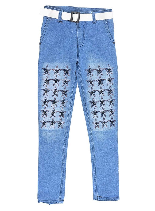 Zeki Girls' Regular Fit Jeans (Zeki/kid/star/denim/jeans/sblu/10-11yr_Blue_10-11 Years) - Image 1