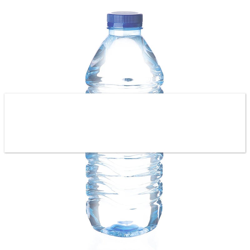 Mr-Label 8.11"Ã—2" Waterproof Matte White Water Bottle Labels â€“ for Inkjet/Laser Printer â€“ Self-Adhesive Wraparound - for Wedding|Baby Shower|Corporate Event (10 Sheets Total 50 Labels) - Image 1