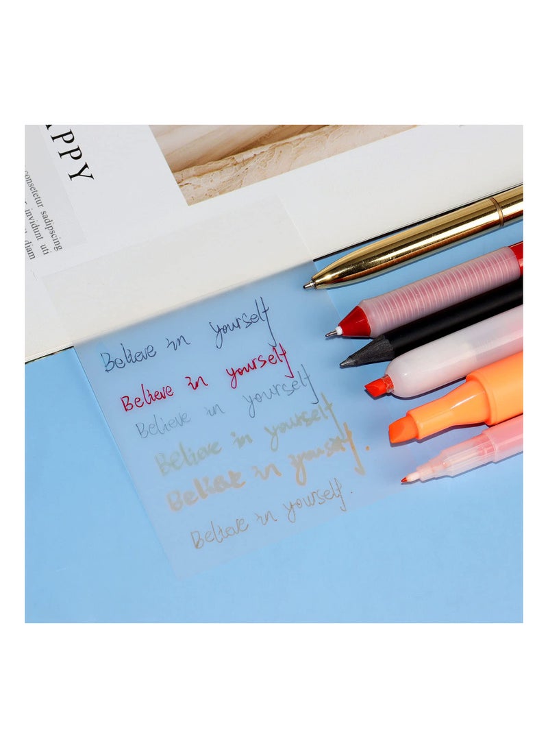 SYOSI Transparent Sticky Notes Pad, 3x3" Waterproof Self-Adhesive Clear Memo Message Reminder, 10 Packs 500 Sheets (3 x 3 Inches) - Image 3