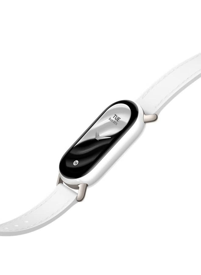 M I Mi Smart Band Genuine Leather Strap Ceramic White - Image 2