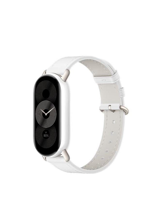 M I Mi Smart Band Genuine Leather Strap Ceramic White - Image 1