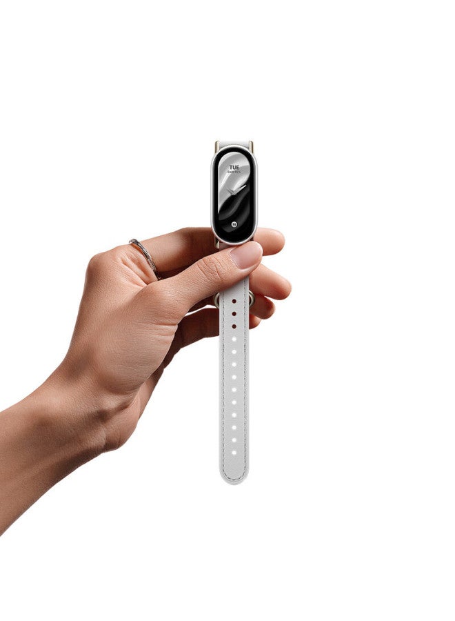 M I Mi Smart Band Genuine Leather Strap Ceramic White - Image 4