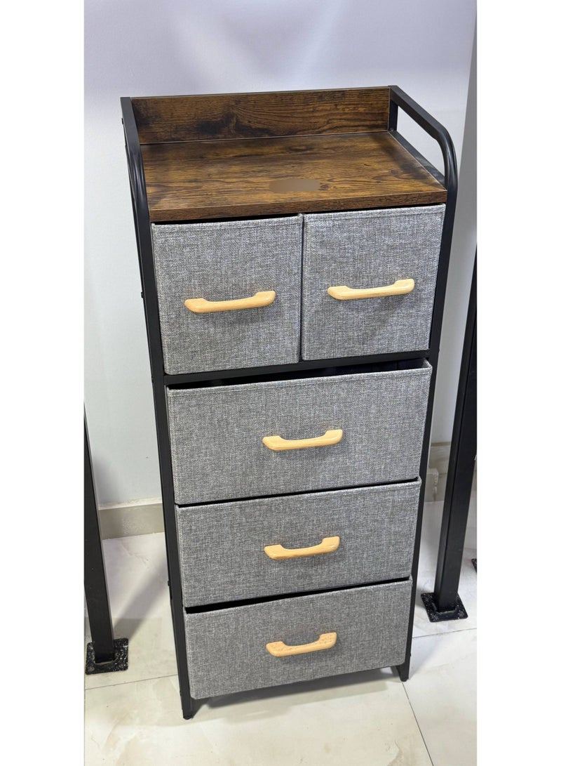 A drawer unit, bookcase, storage trolley, decorative stand, or organizer— it literally works for everything. Sturdy iron frame, reinforced linen drawers, wooden handles— truly a fantastic piece. - Image 1