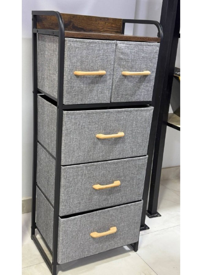 A drawer unit, bookcase, storage trolley, decorative stand, or organizer— it literally works for everything. Sturdy iron frame, reinforced linen drawers, wooden handles— truly a fantastic piece. - Image 2