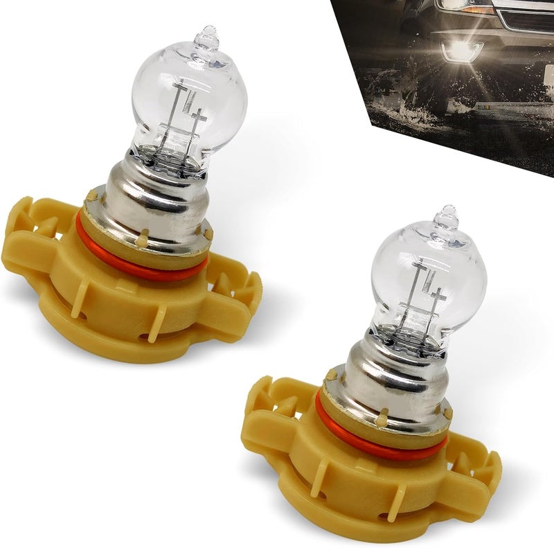 Downhill PSX24W Fog Light Bulbs,12V 24W 3500K Ultra-bright Shock-proof Quartz Glass Daytime Running Light, Plug and Play Multi-functional Cars Lighting Replacement (Warm white Light) - Image 1