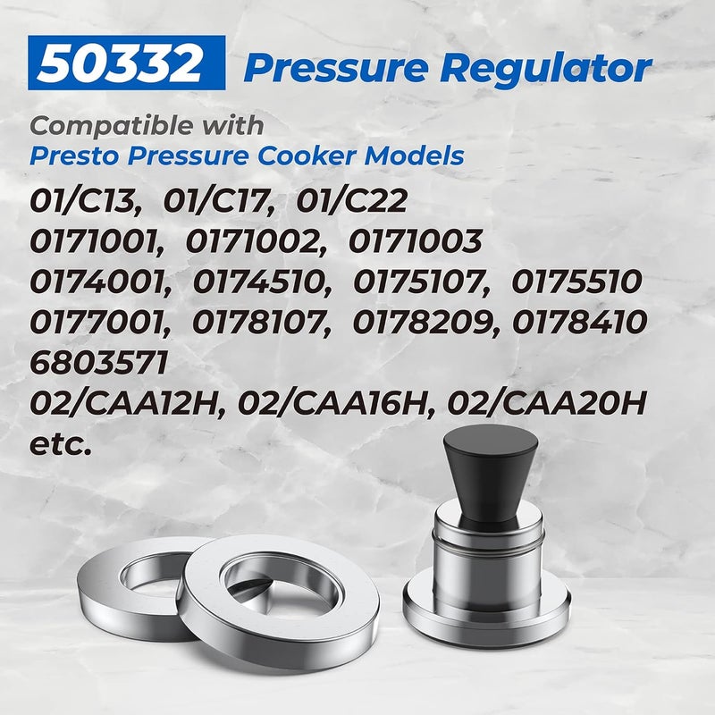 ANTOBLE 50332 3-Piece Pressure Regulator 5-10-15lb Canning Weight for Presto Pressure Cooker Canner 0178107 0178410 0175107 0174510 0175510 0177001 0174001 6803571 - Image 2