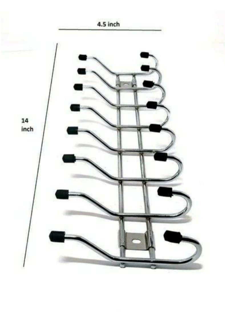 ARANKA Stainless Steel MultiPurpose 8 pin Hook for Hanging Kitchen Bedroom Bathroom Wall Mounted Rail Clothes Hanger Shelf Rack Door Hook Robe 8 Hooks - Image 2