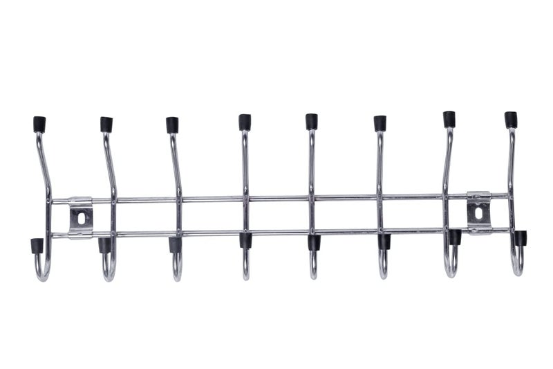 ARANKA Stainless Steel MultiPurpose 8 pin Hook for Hanging Kitchen Bedroom Bathroom Wall Mounted Rail Clothes Hanger Shelf Rack Door Hook Robe 8 Hooks - Image 3