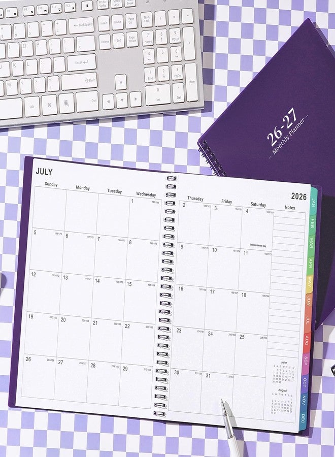 Shoparr 2026-2027 Monthly Planner - JUL 2026 - DEC 2027, Planner 2026-2027, 26-27 Academic Planner with Colorful Tabs, Calendar Planner 26-27 for Daily Organizing - Waterproof Cover (8" x10", Monthly Pages & Notes, Purple) - Image 2