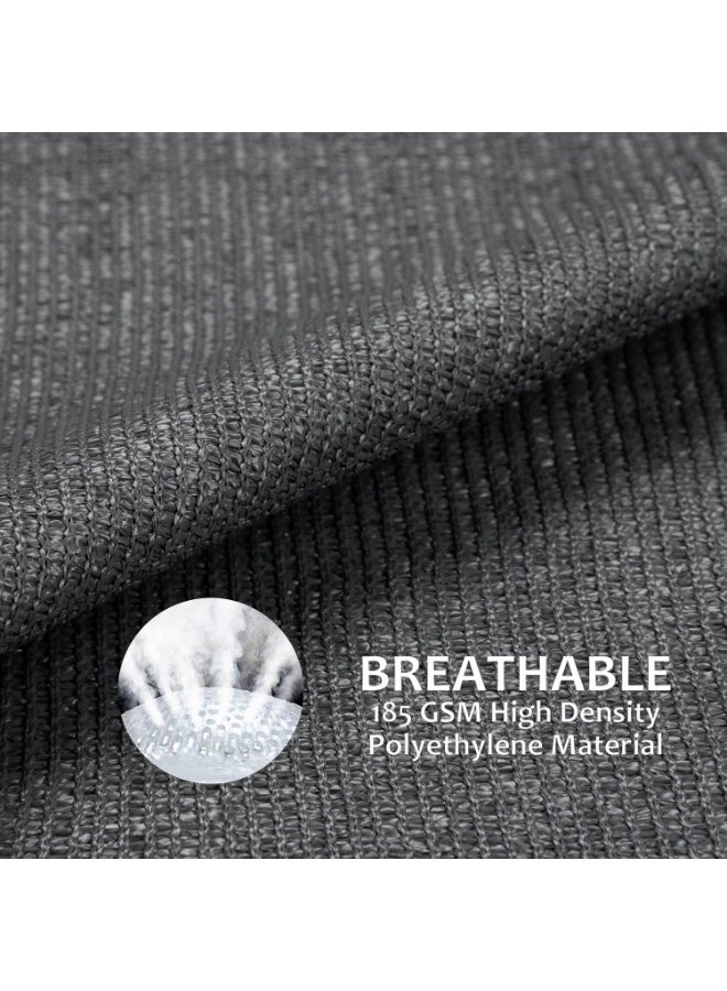 AIWANTO Triangle Sun Shade Sail – 98% UV Block HDPE Breathable Outdoor Canopy Awning for Garden, Patio, Balcony, Backyard & Pool Shade (4x4x4m, Anthracite) - Image 5