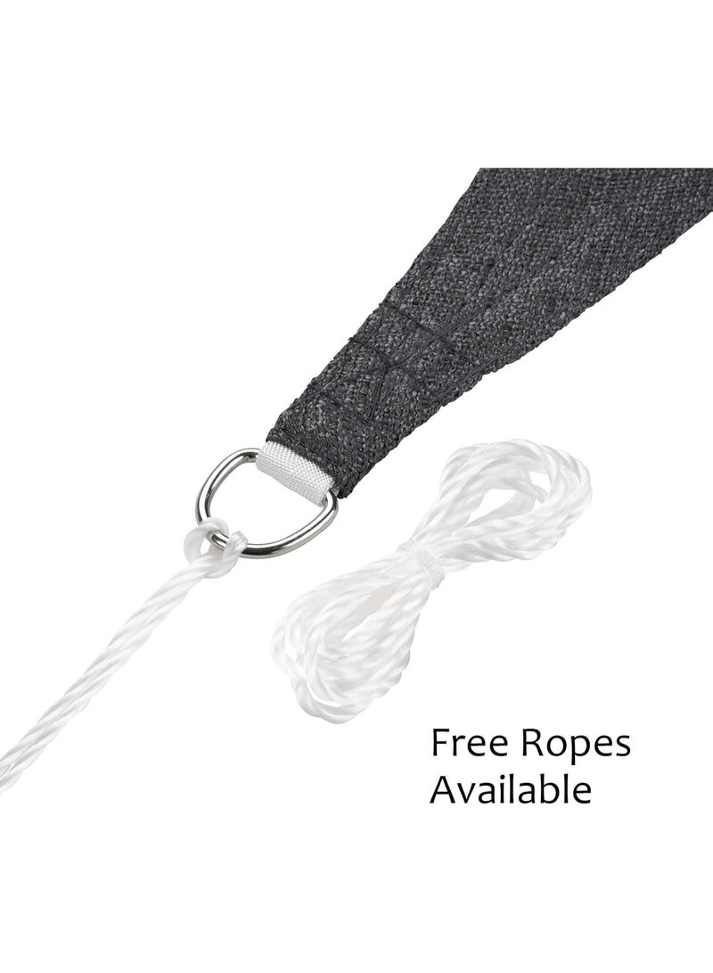 AIWANTO Triangle Sun Shade Sail – 98% UV Block HDPE Breathable Outdoor Canopy Awning for Garden, Patio, Balcony, Backyard & Pool Shade (4x4x4m, Anthracite) - Image 3