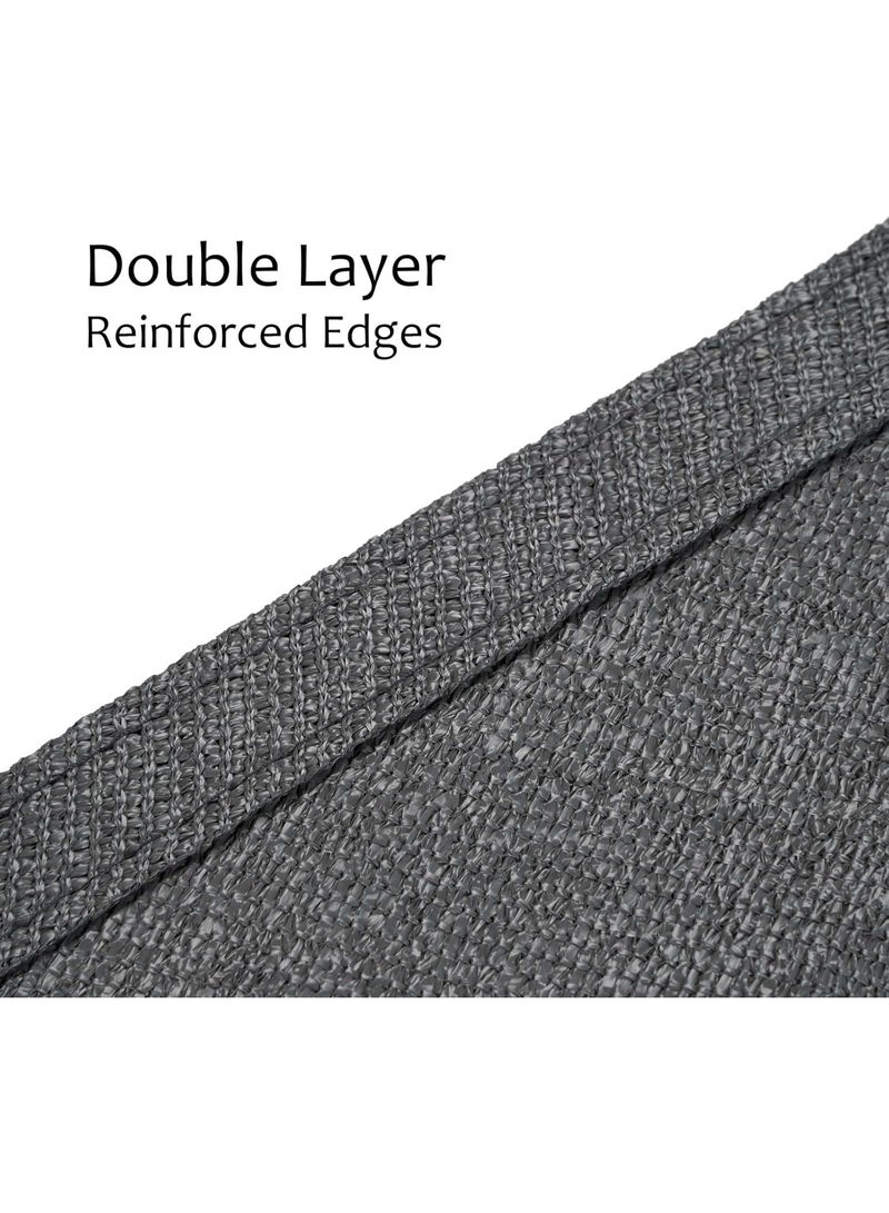 AIWANTO Triangle Sun Shade Sail – 98% UV Block HDPE Breathable Outdoor Canopy Awning for Garden, Patio, Balcony, Backyard & Pool Shade (4x4x4m, Anthracite) - Image 4